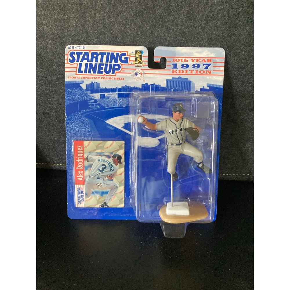 Kenner Starting Lineup 1997‎ Alex Rodriguez Seattle Mariners Figure with Card